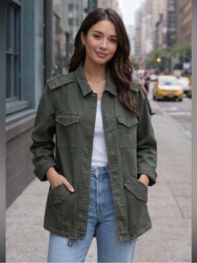 Who What Wear Olive Green Field Jacket